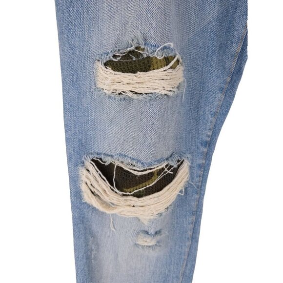 En Noir Cobain Denim Camo Underlays Jeans Size 30 Mens Light Blue Wash - Picture 3 of 10